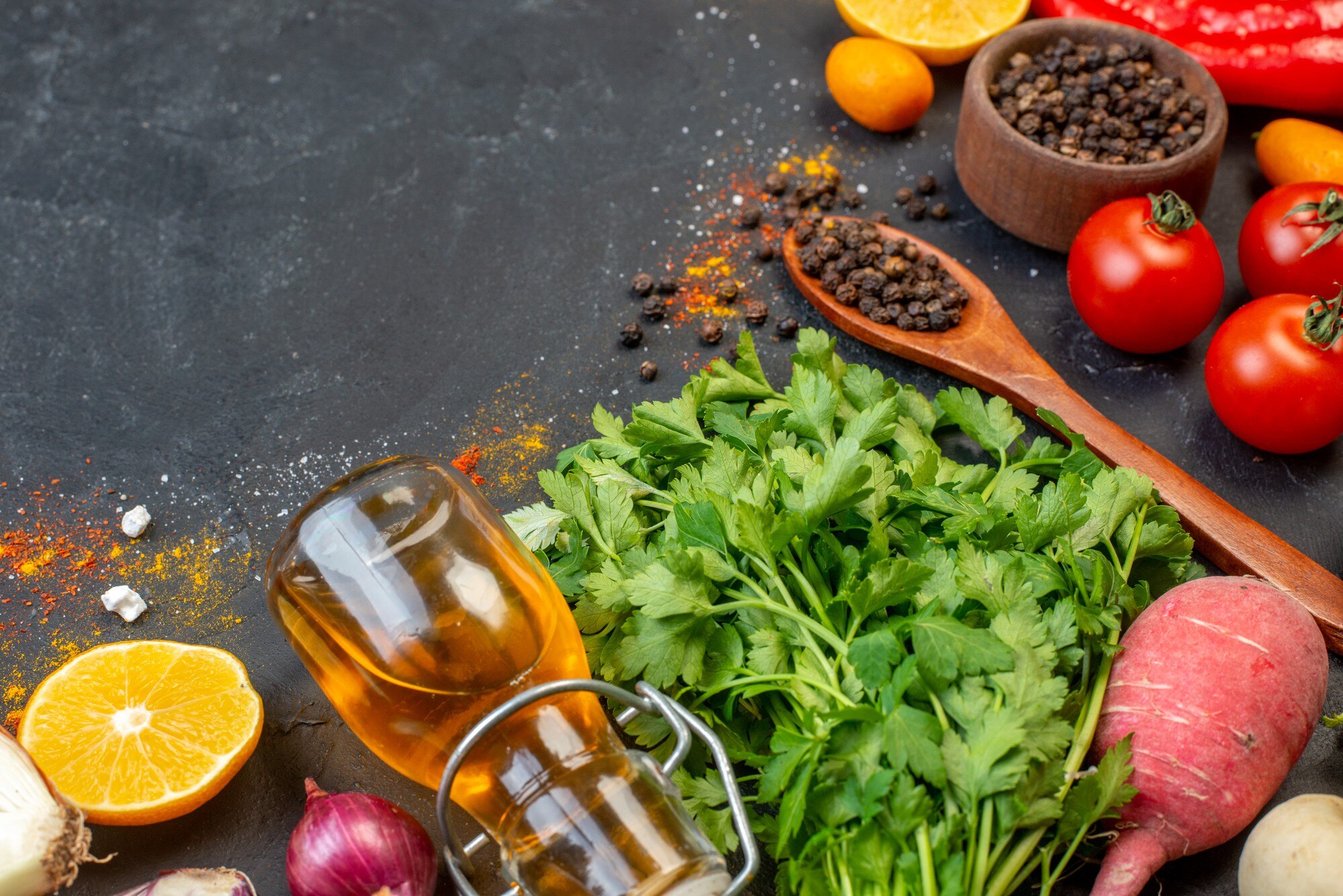 Ingredientes saludables y frescos
